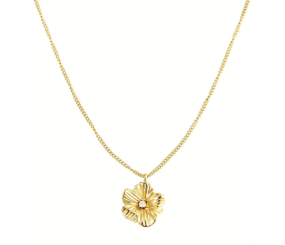 Daisy necklace crystal