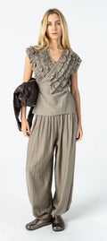 Ruffle top sage