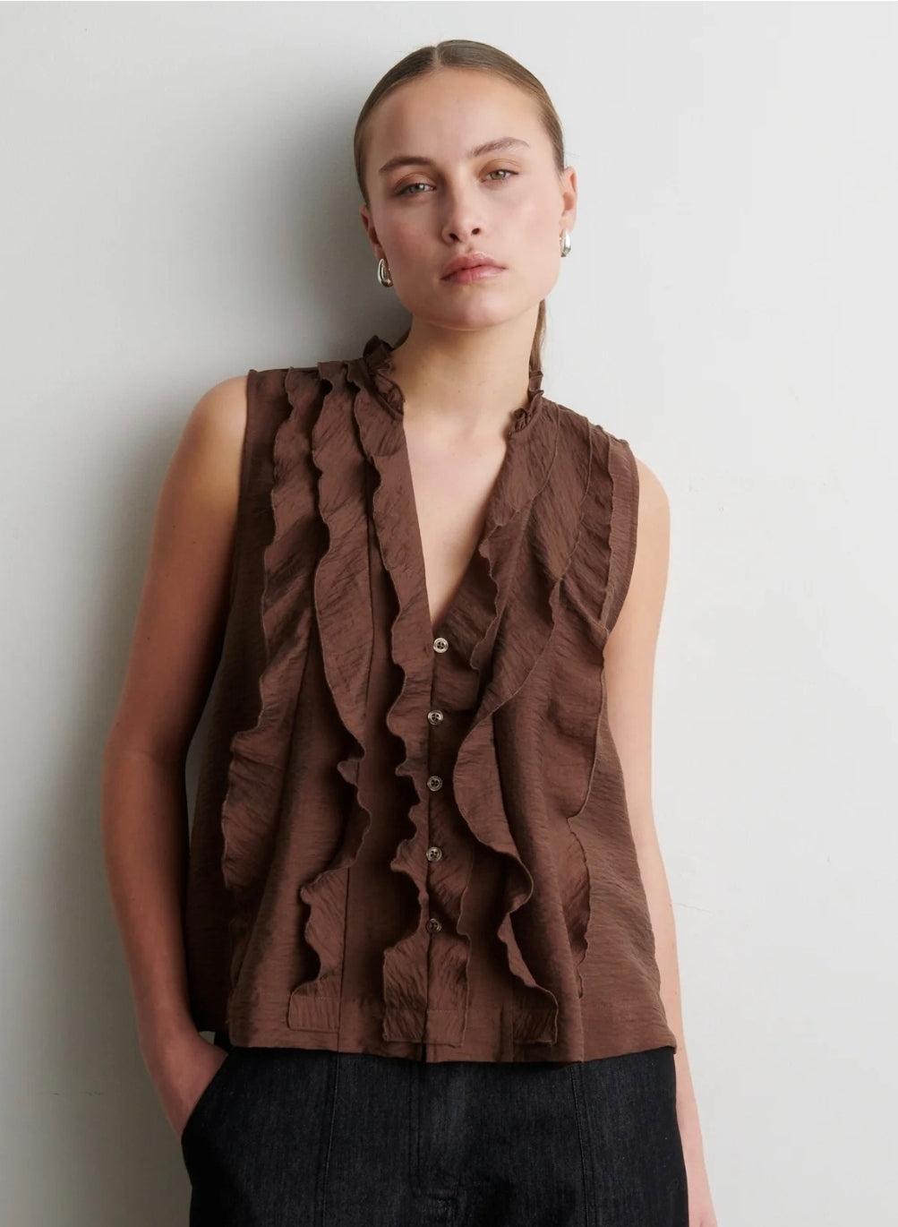 Rayna frill top