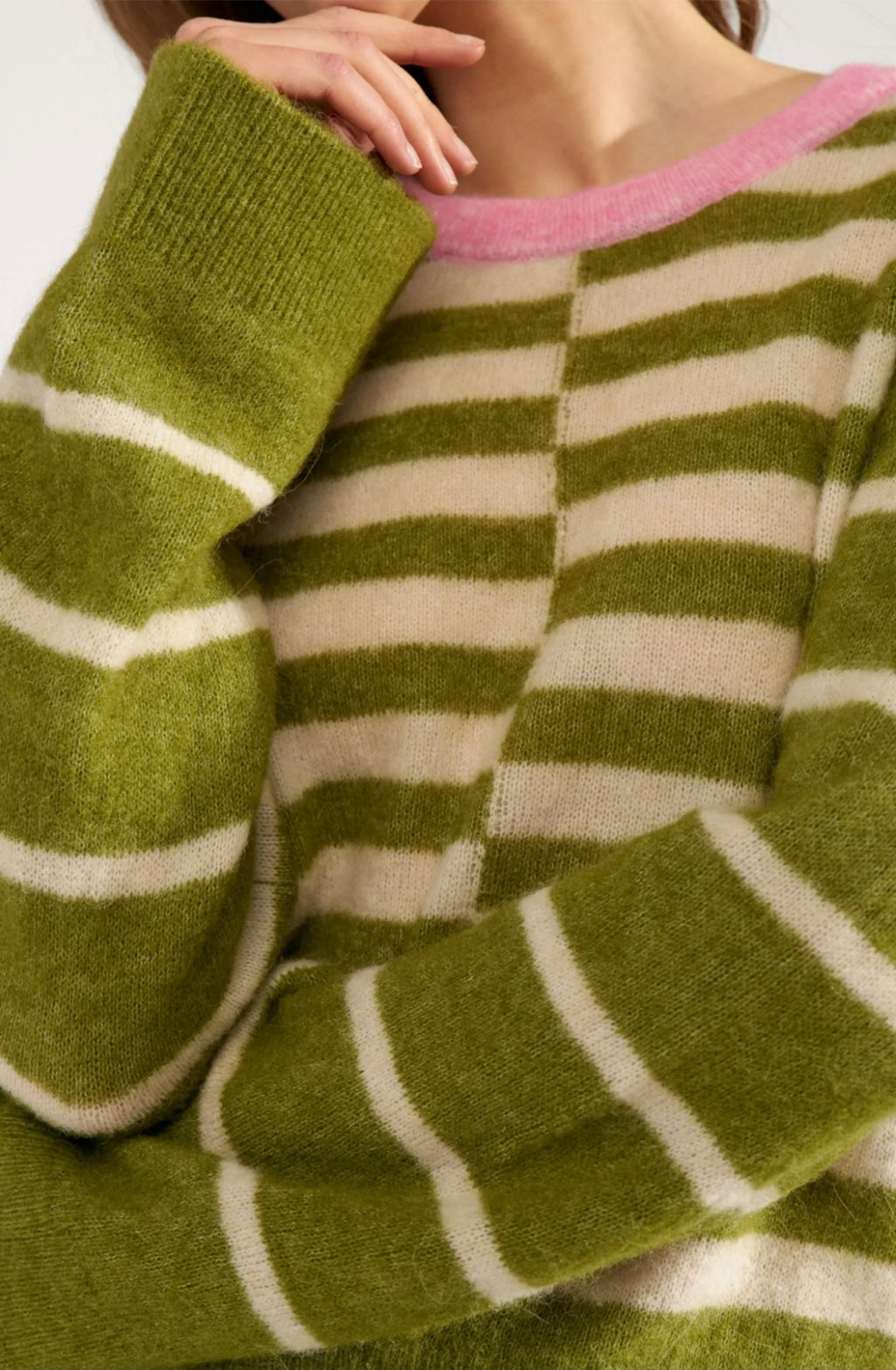 Nuriette block stripe pullover