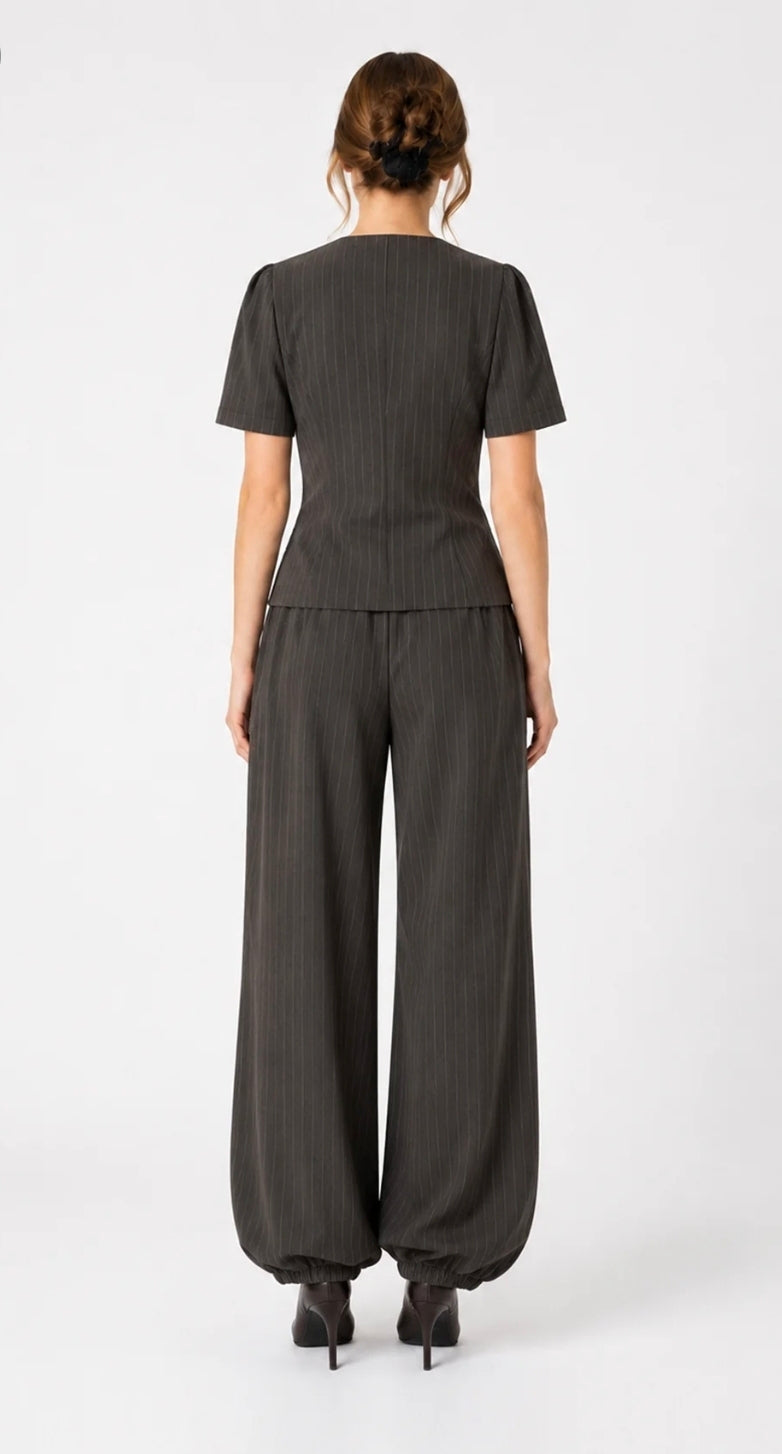 Striped balloon pants