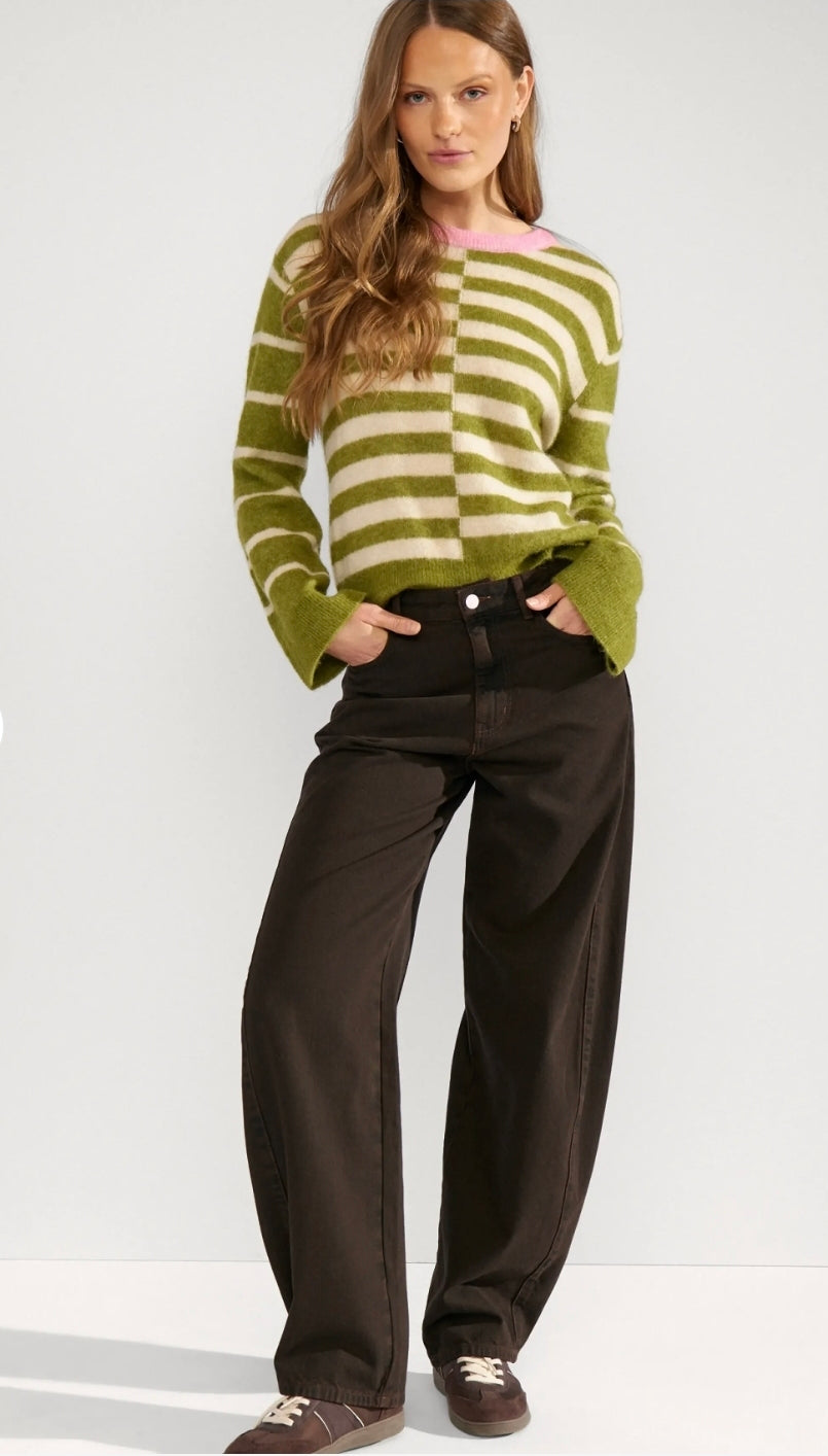 Nuriette block stripe pullover